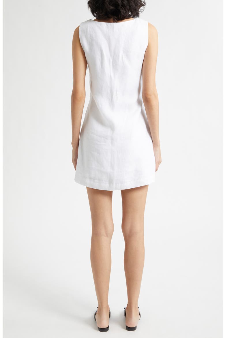 Alice Square Neck Linen Minidress, Alternate, color, IVORY