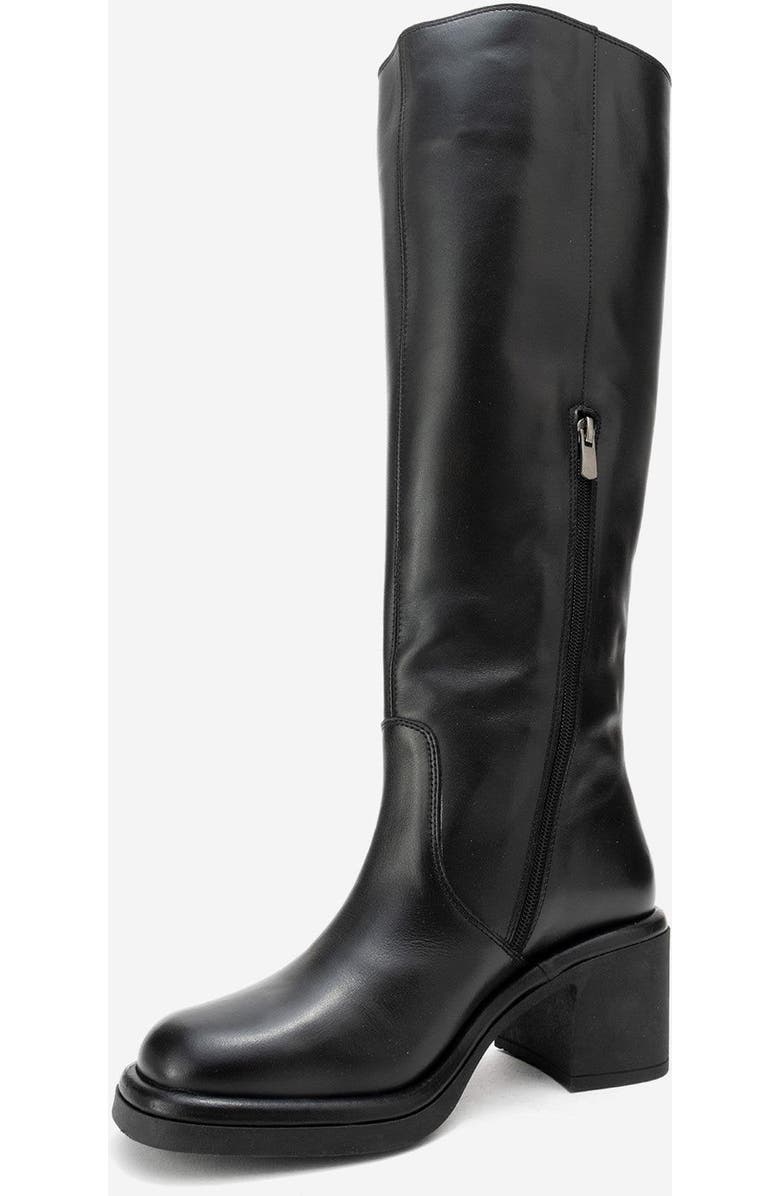 Forever & Always Shoes Fros Leather Knee High Boot, Alternate, color, Black