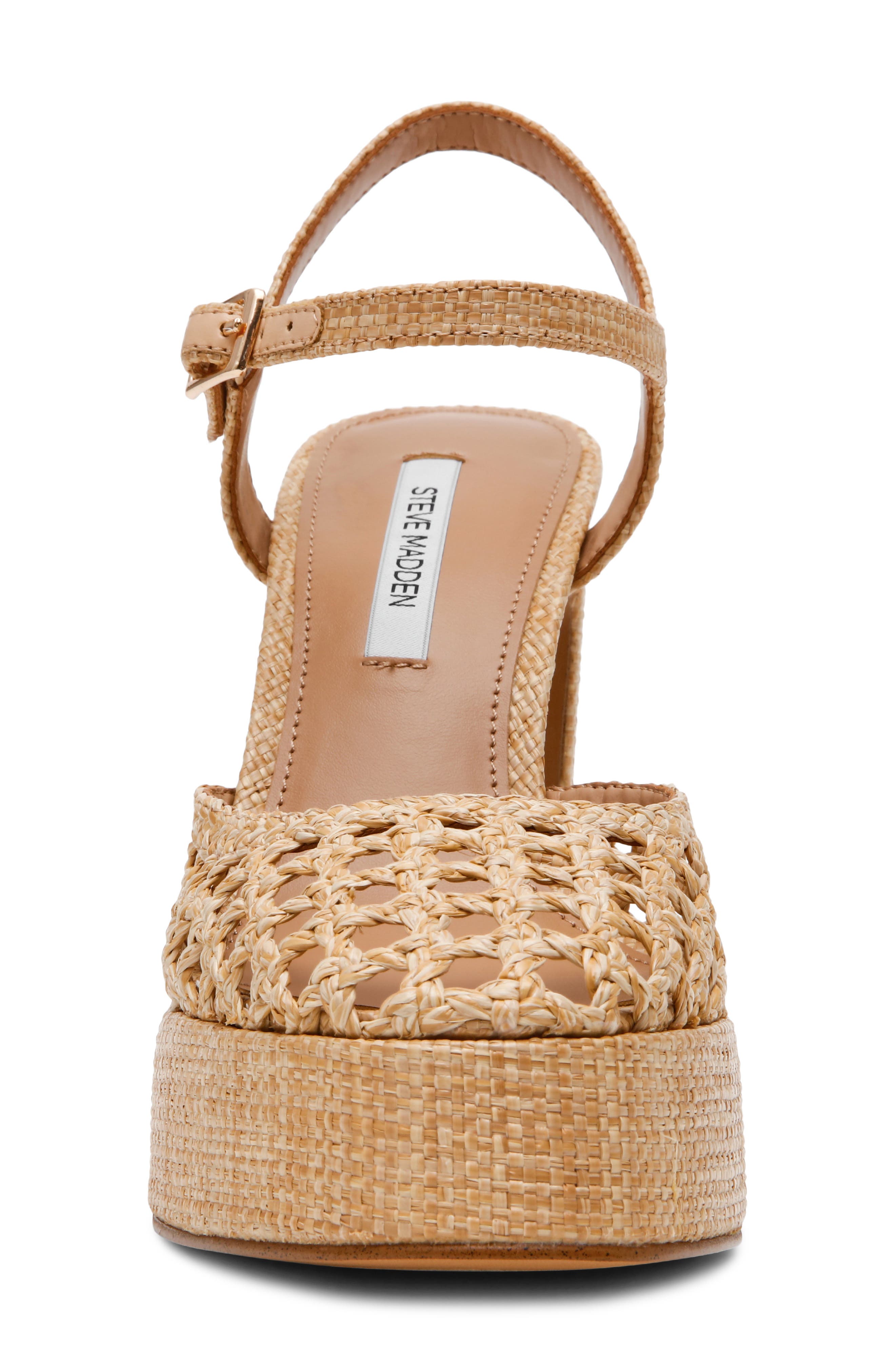 Steve Madden Lexie Ankle Strap Platform Pump, Alternate, color, Natural