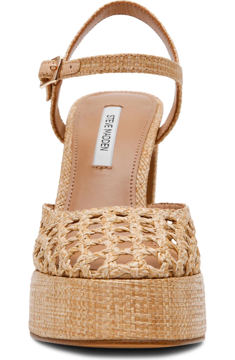 Steve Madden Lexie Ankle Strap Platform Pump, Alternate, color, Natural