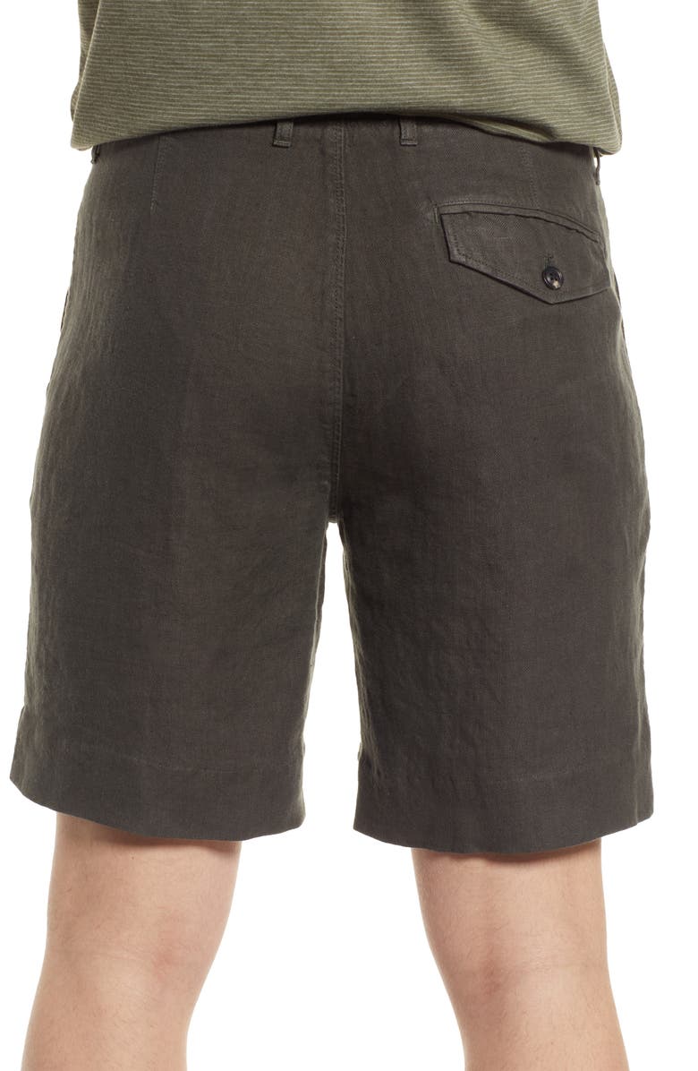Billy Reid Moore Linen Shorts, Alternate, color, Steel Grey