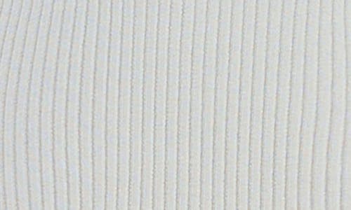 Nina Leonard Long Sleeve Rib Knit Sweater Dress In Ivory/black