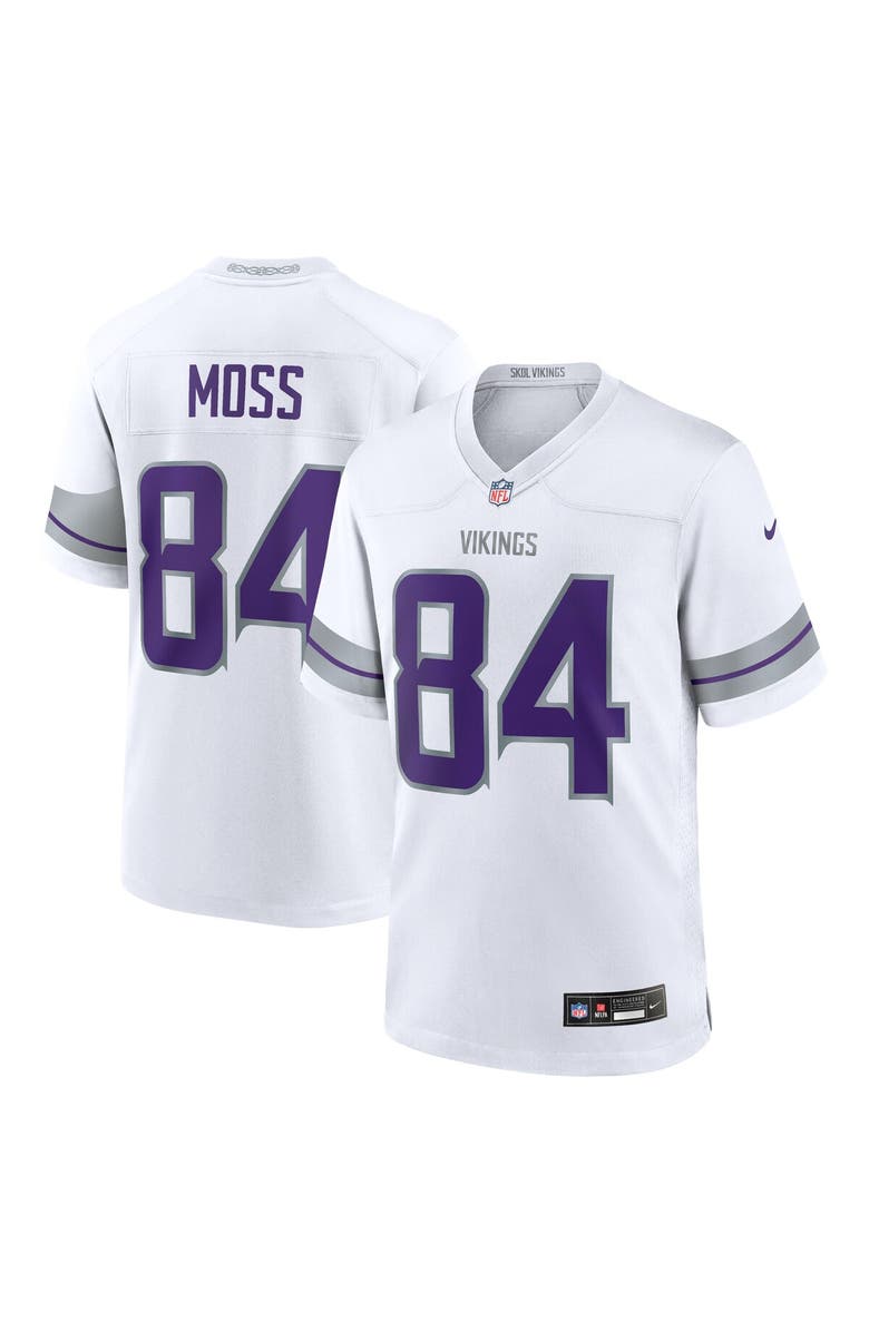 Nike Men's Nike Randy Moss White Minnesota Vikings Alternate Retired Player Game Jersey, Alternate, color, White