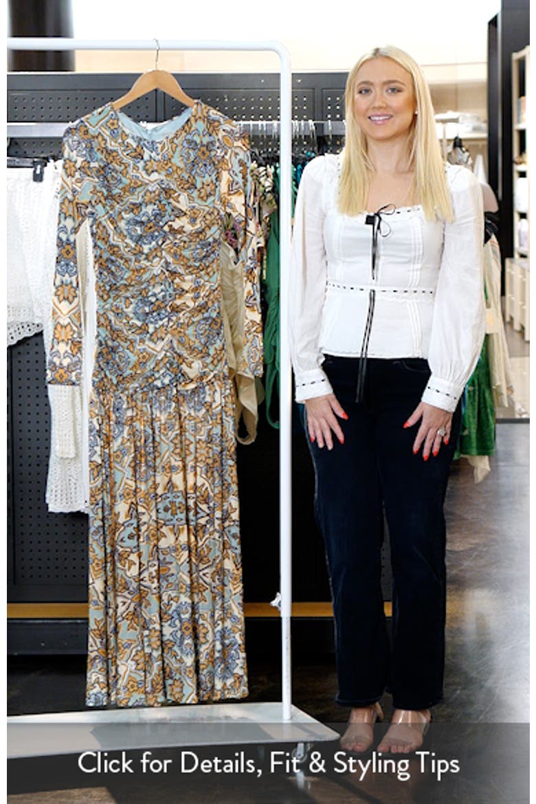 Winter Tapestry Long Sleeve A-Line Dress video