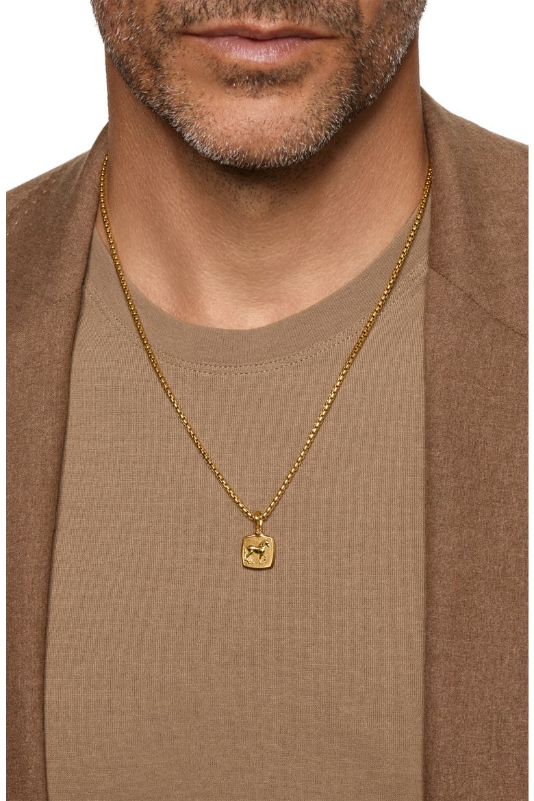 Petrvs Horse Amulet in 18K Yellow Gold, 15.8mm, Alternate, color, GOLD
