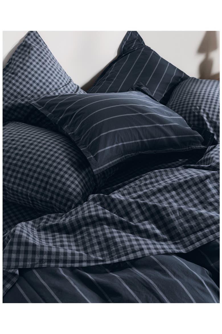 Brushed Cotton Top Sheet, Alternate, color, DUSK CHECK