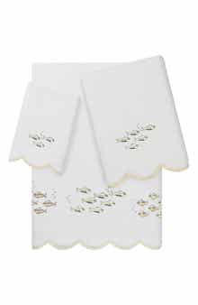 Fish School Scallop 3-Piece Hand Towel Set