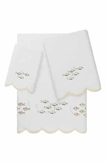 Fish School Scallop 3-Piece Hand Towel Set