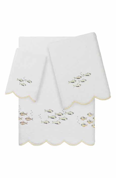 Fish School Scallop 3-Piece Hand Towel Set