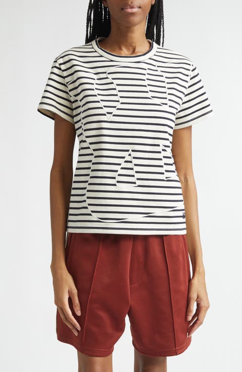 Crown Stripe Crop T-Shirt