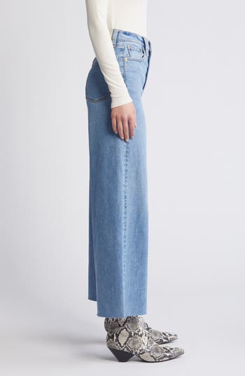 Flexi Sofie Raw Hem High Waist Wide Leg Jeans