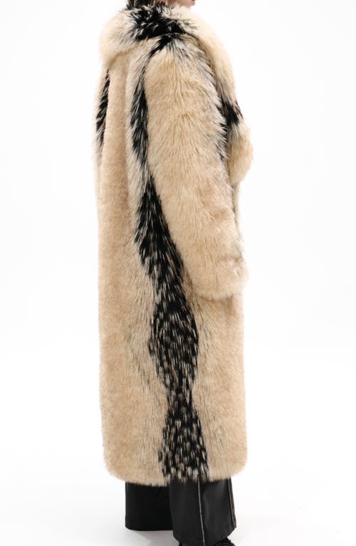 Azalea Wang Aurora Faux Fur Coat In Multi