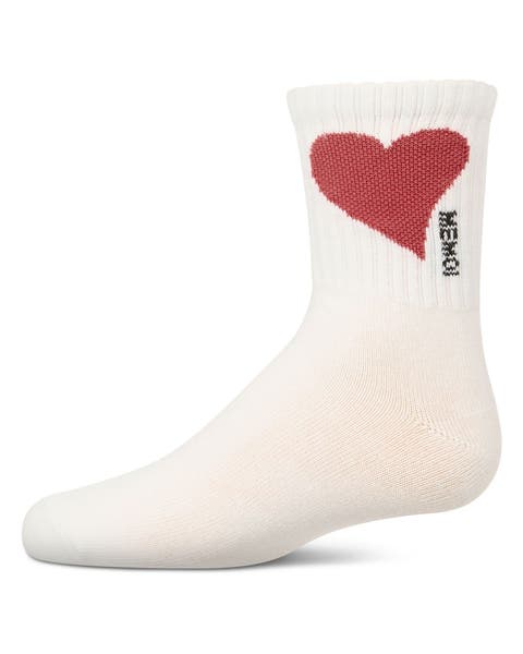 Single Heart Logo Crew Socks (Little Kid & Big Kid)