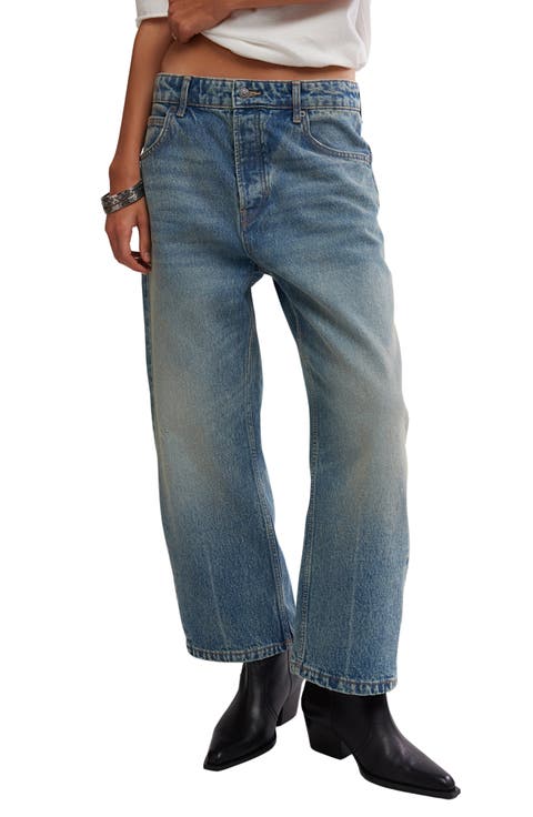 Deep Trance Low Rise Barrel Leg Jeans