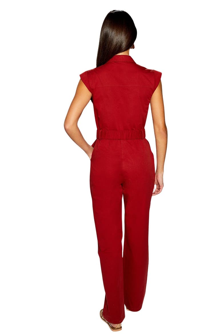 Runway Utility Jumpsuit, Alternate, color, Red