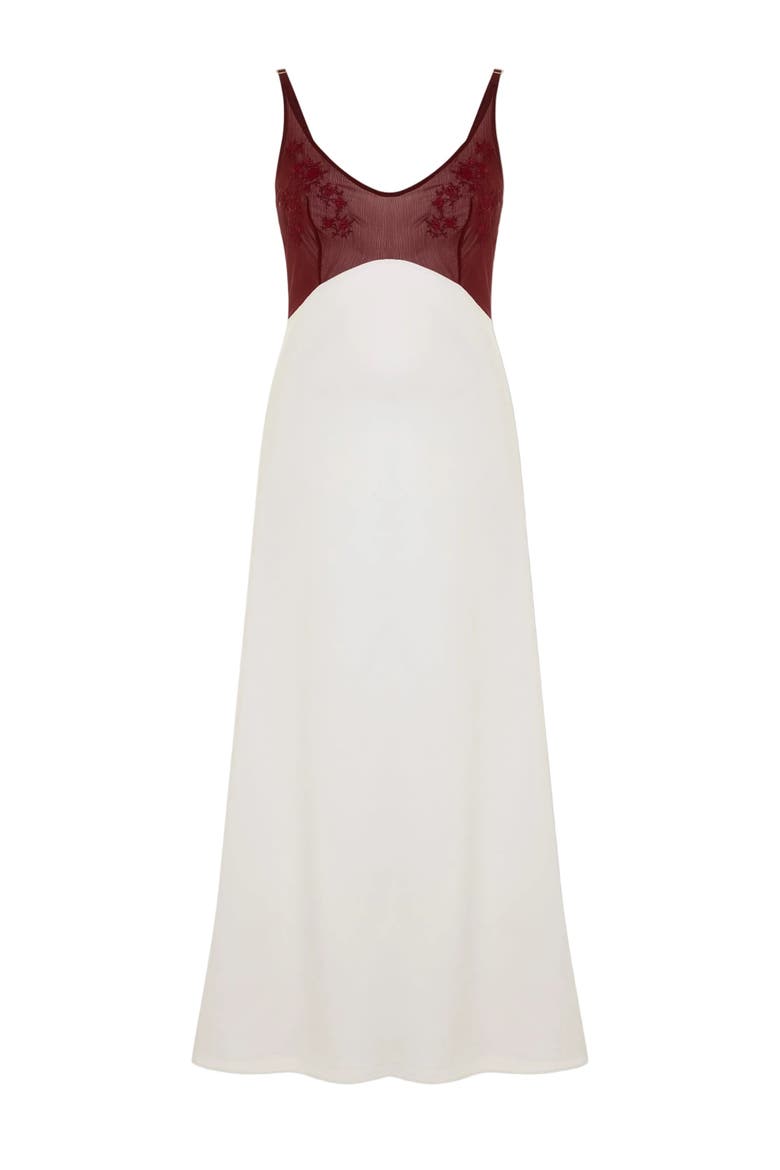 The Broderie Anglaise Edit Embroidered Floral Midi Dress, Alternate, color, white