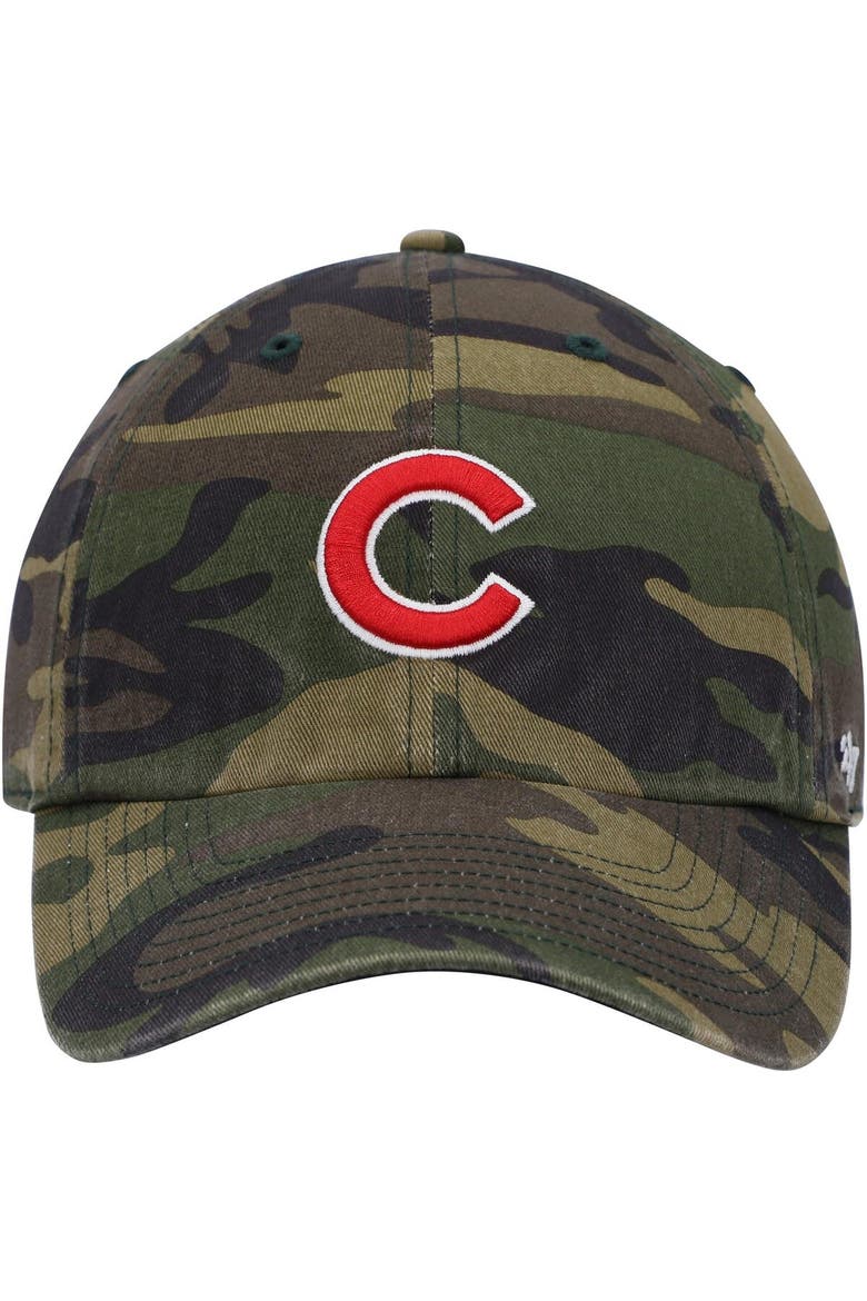 Men's '47 Camo Chicago Cubs Logo Clean Up Adjustable Hat, Alternate, color, Camo