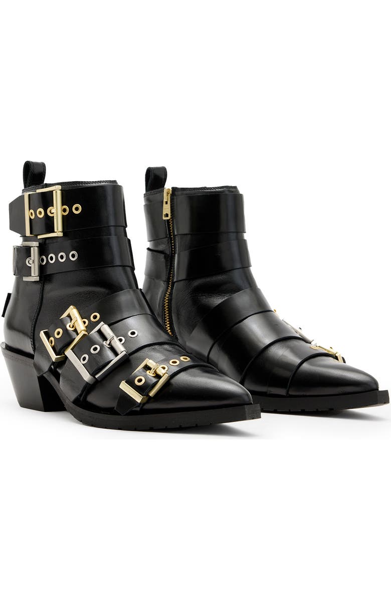 AllSaints Jane Buckle Bootie, Main, color,