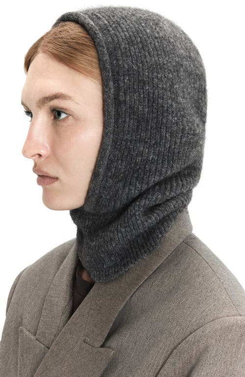 Hyer Goods Upcycled Merino Wool Ribbed Balaclava In Gray