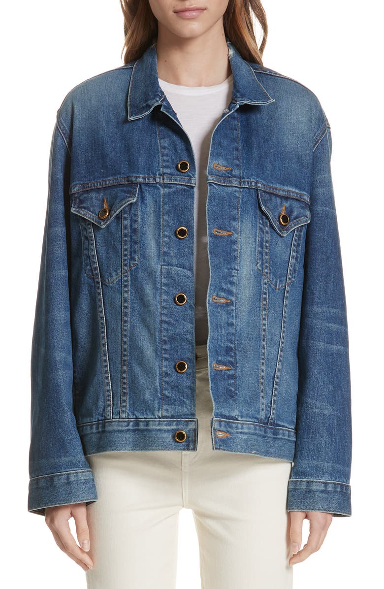 Khaite Cate Oversize Denim Jacket, Main, color, 