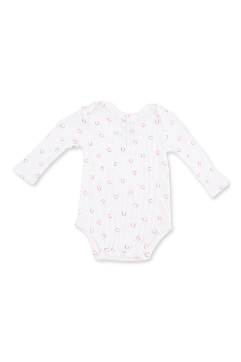 Kids' Little Horseshoes Long Sleeve Bodysuit, Main, color, IVORY
