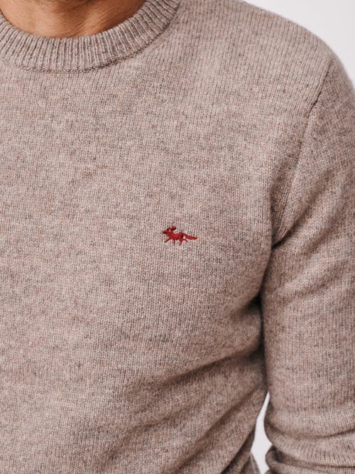 Aubin Phillips Lambswool Crew Neck Sweater In Gray