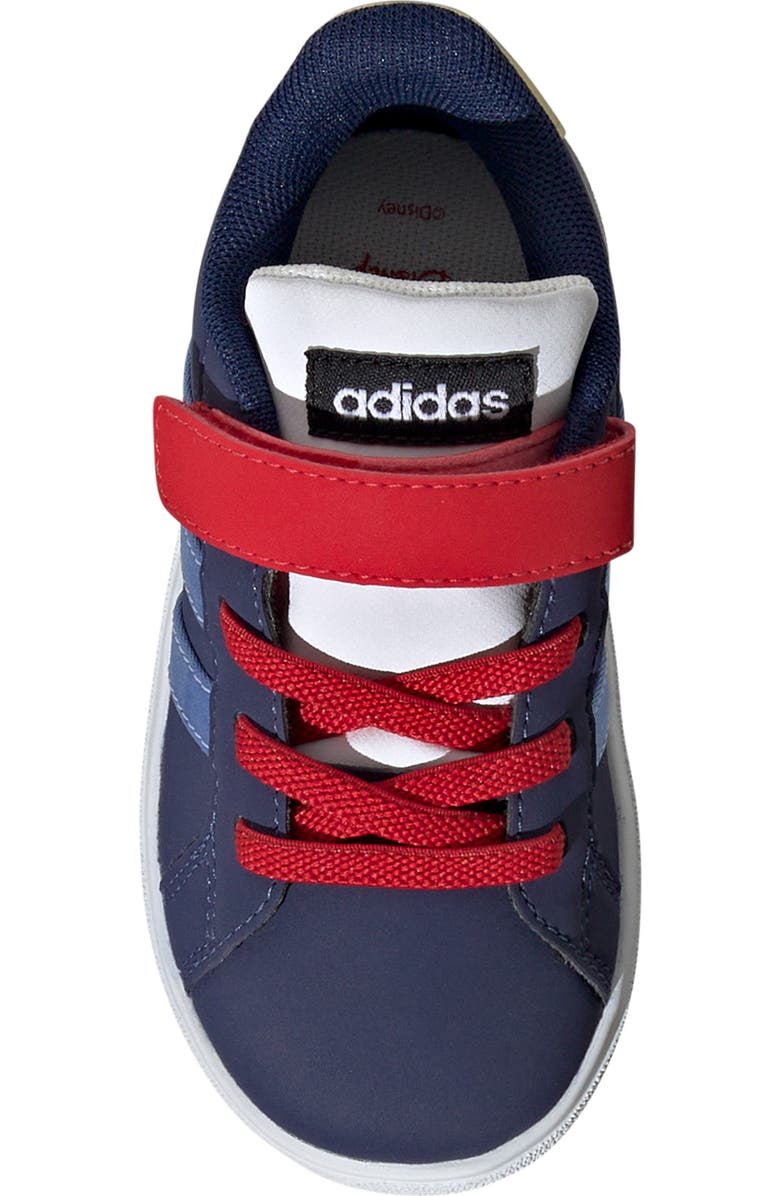 adidas Kids' Grand Court 00s Snow White Sneaker, Alternate, color, Dark Blue/ Blue/ Scarlet