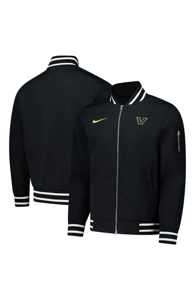 Nike Men's Nike Black Vanderbilt Commodores Full-Zip Bomber Jacket, Main, color,