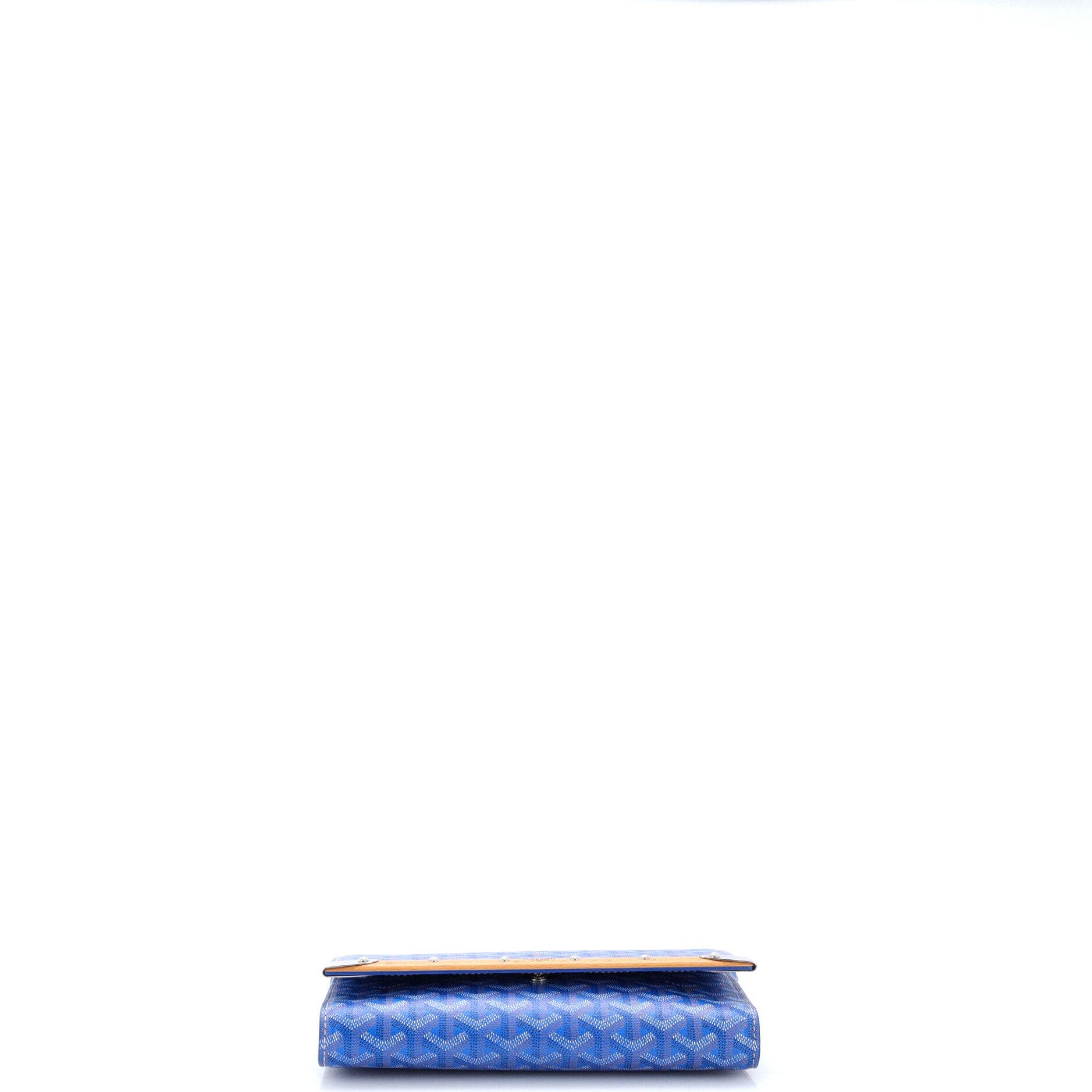 Monte Carlo Clutch with Strap Coated Canvas PM, Alternate, color, Blue