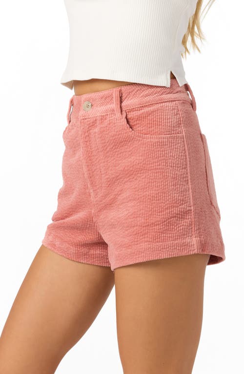 O'neill Langford High Waist Corduroy Shorts In Purple