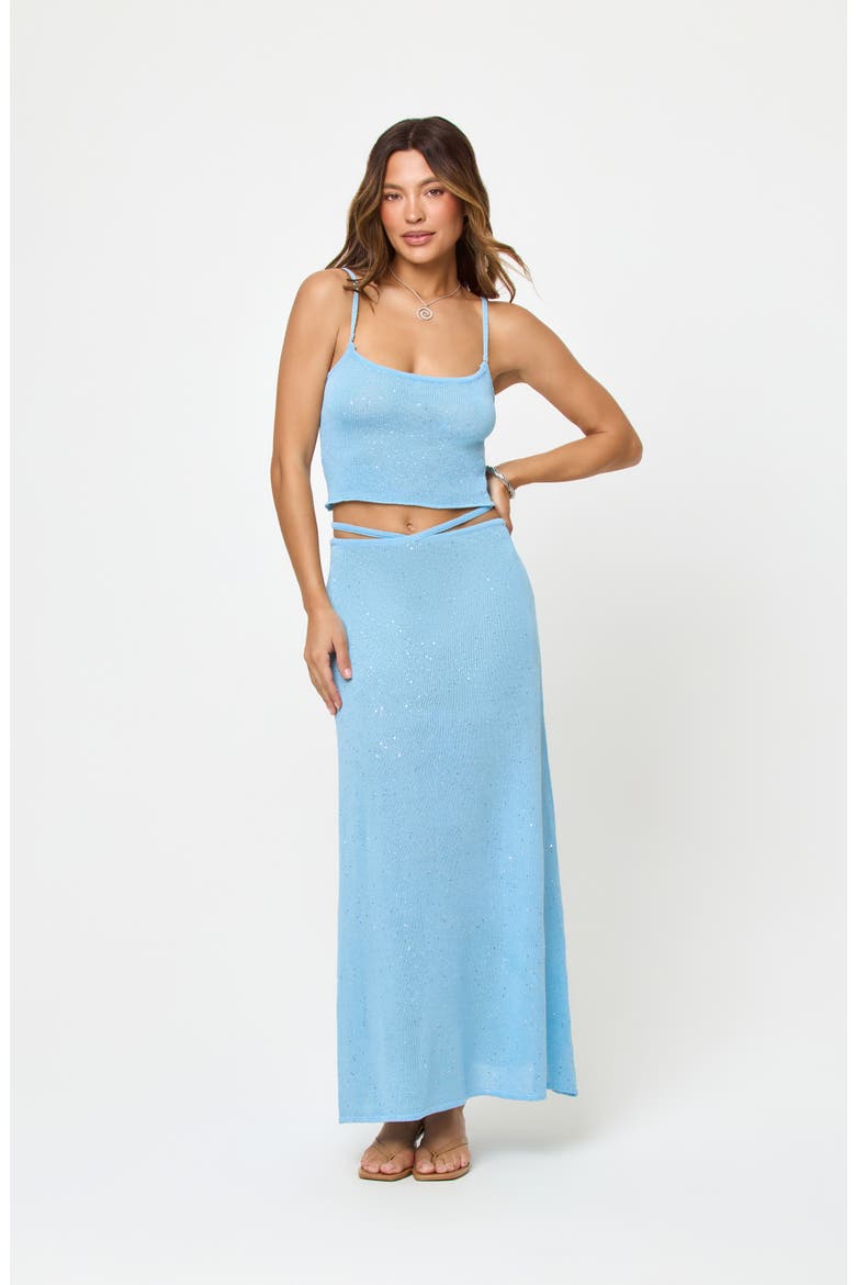 Last Light Crop Knit Camisole, Alternate, color, SKY BLUE