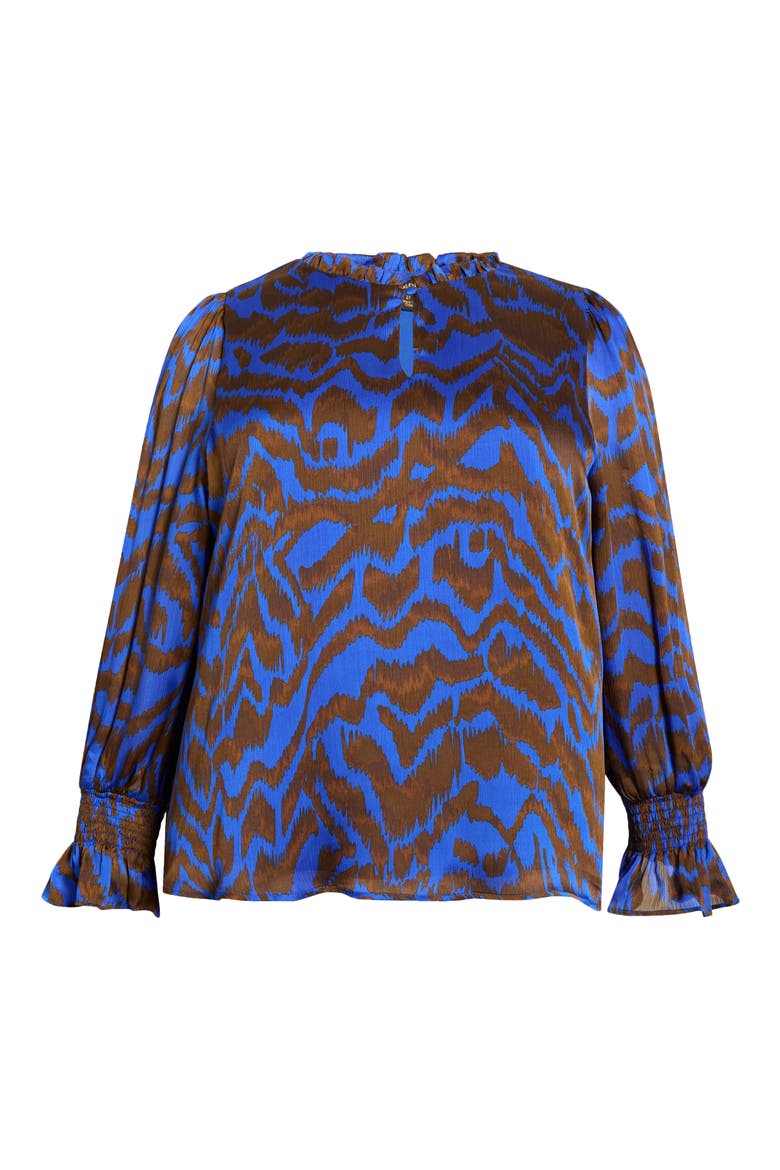 Krista Minda Keyhole Top, Alternate, color, BROWN-MULTI