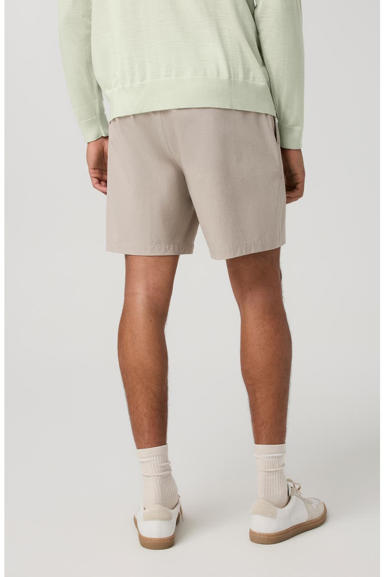 Aim Elastic Waist Woven Shorts, Alternate, color, KHAKI LINEN TEXTURE