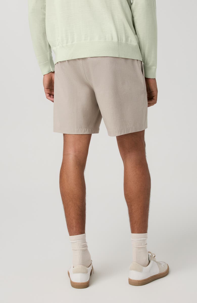 Vuori Aim Elastic Waist Woven Shorts, Alternate, color, Khaki Linen Texture