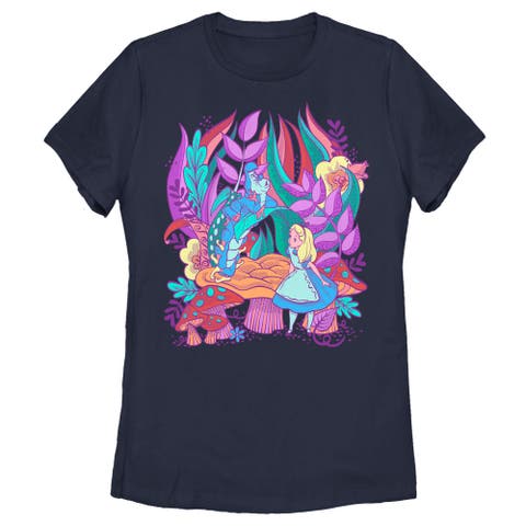 Women's Alice in Wonderland Caterpillar and Alice  Graphic T-Shirt