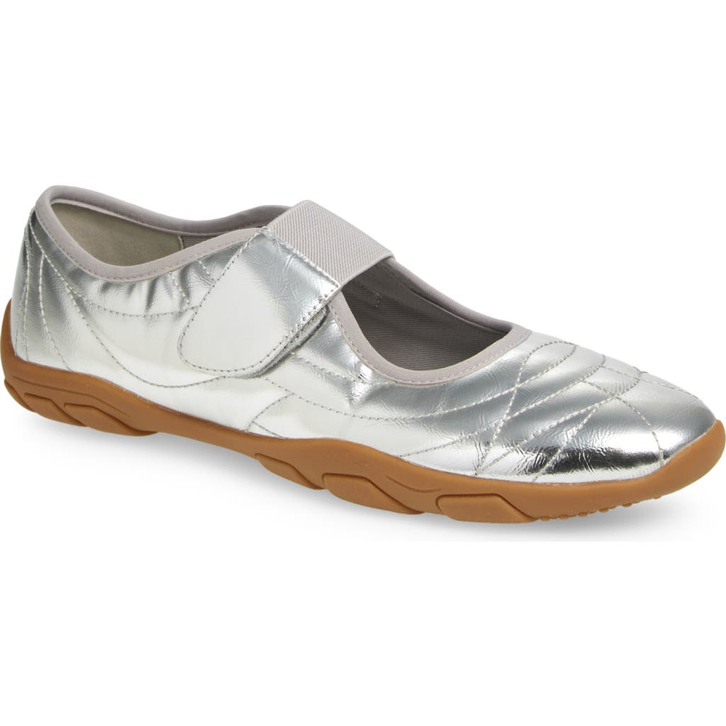 Steve Madden Scooter Mary Jane Sneaker In Silver