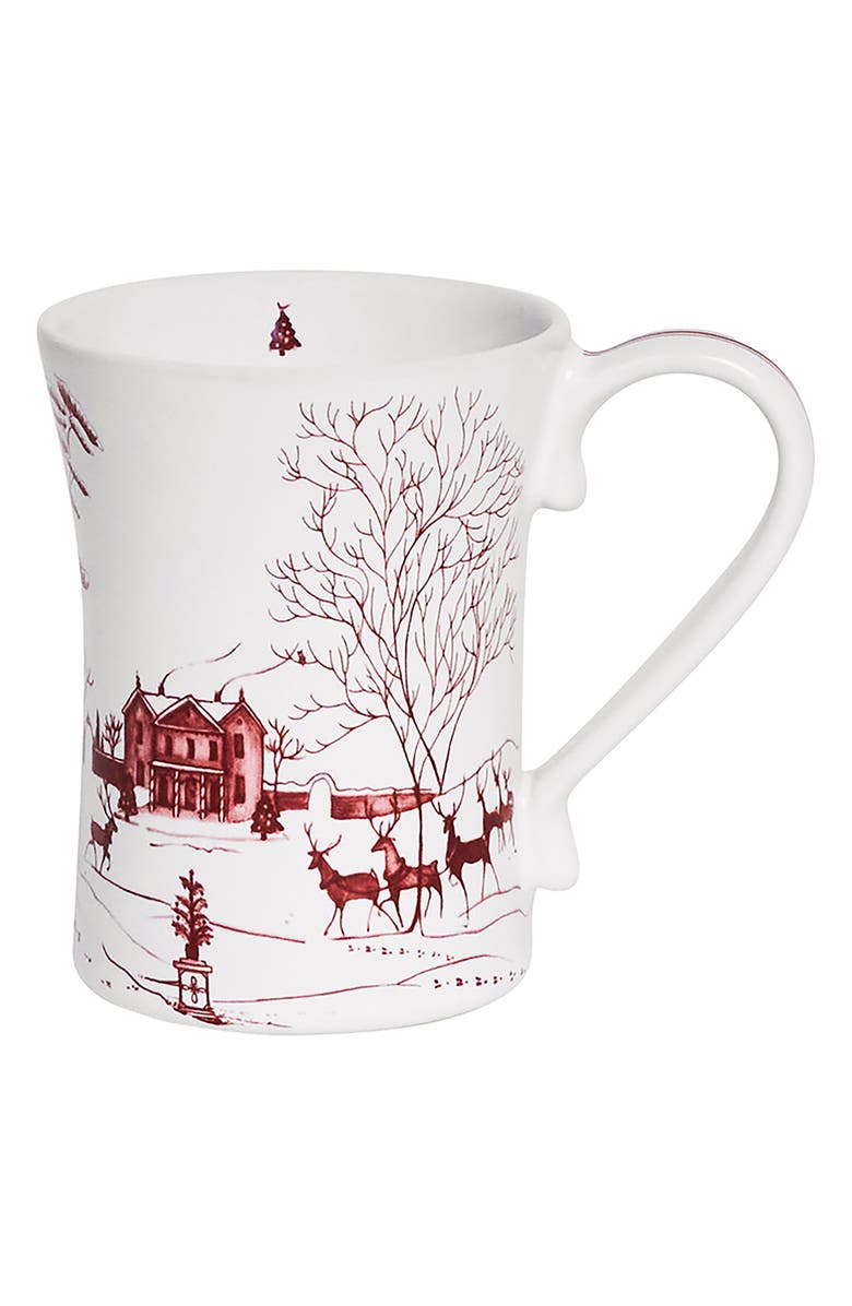 Juliska Country Estate Winter Frolic Mug, Main, color, Ruby