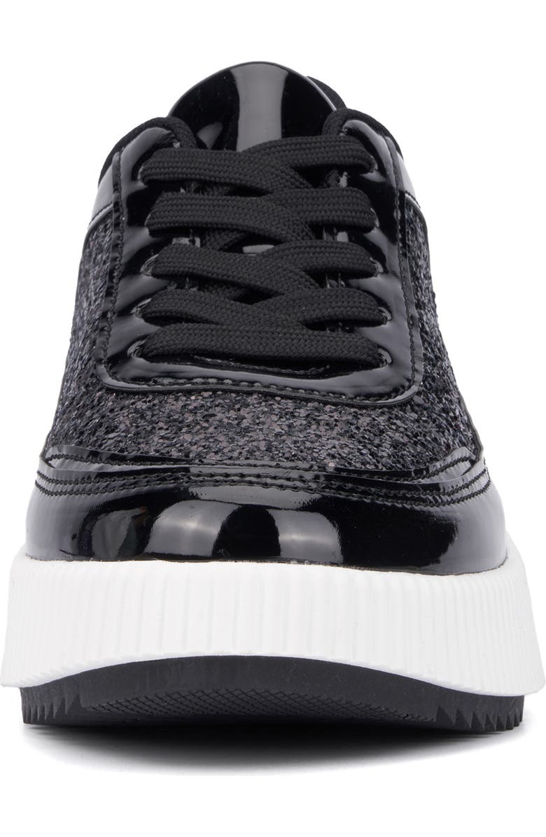 NEW YORK AND COMPANY Tana Platform Sneaker, Alternate, color, Black Glitter