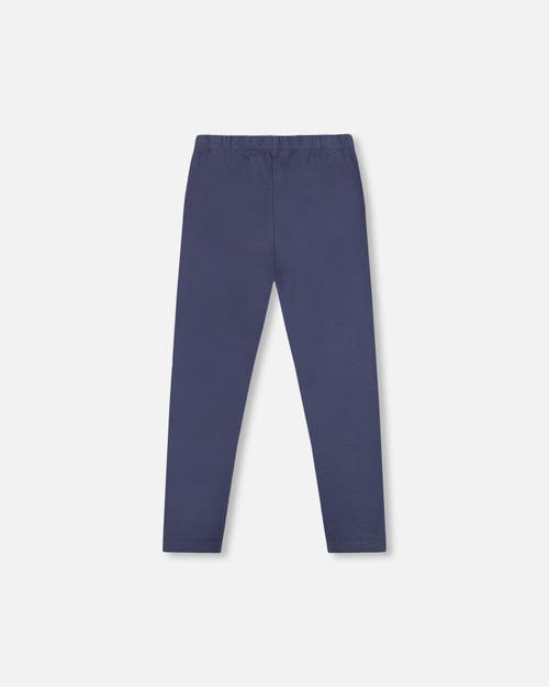 Deux Par Deux Organic Cotton Leggings With Hearts In Black