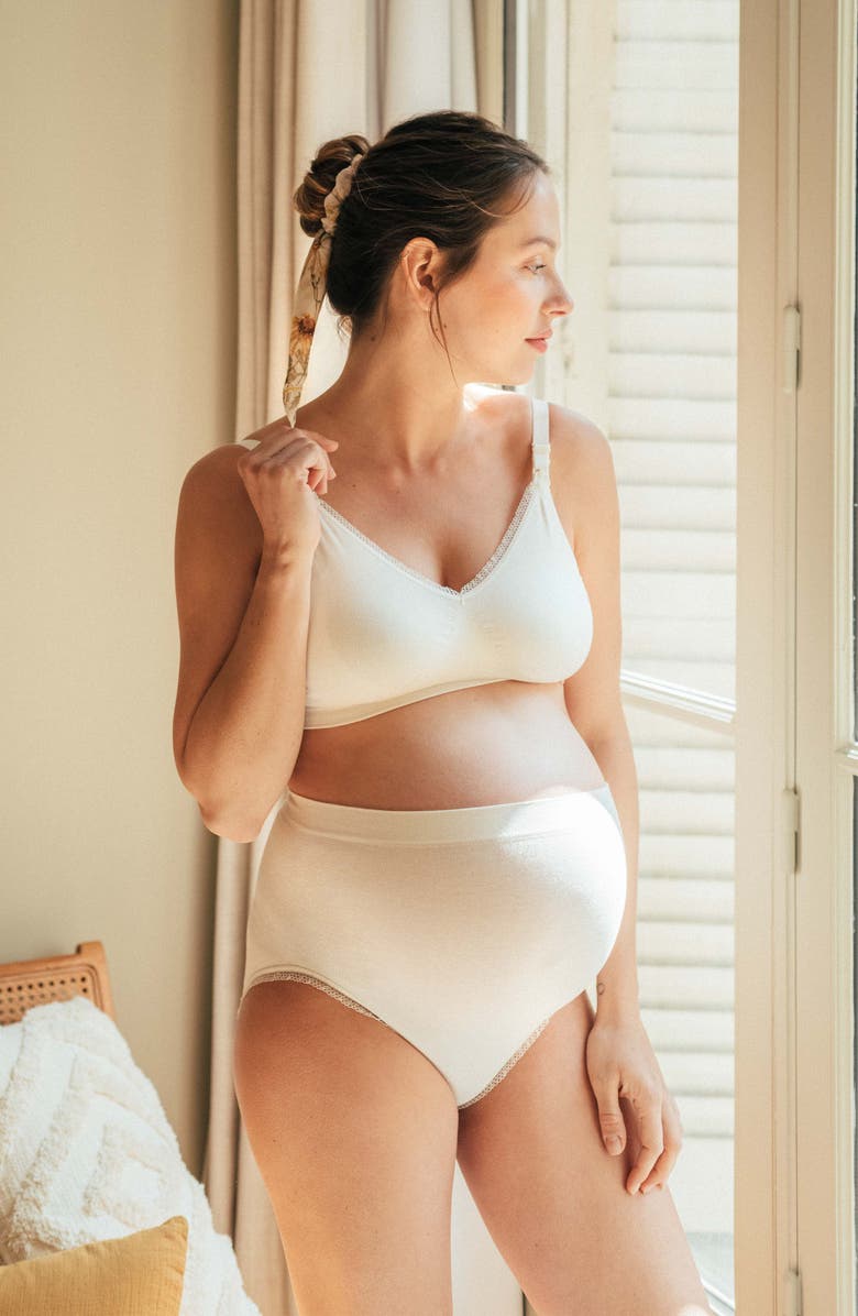 Cache Coeur Organic Maternity and nursing seamless bra, Alternate, color, Natural
