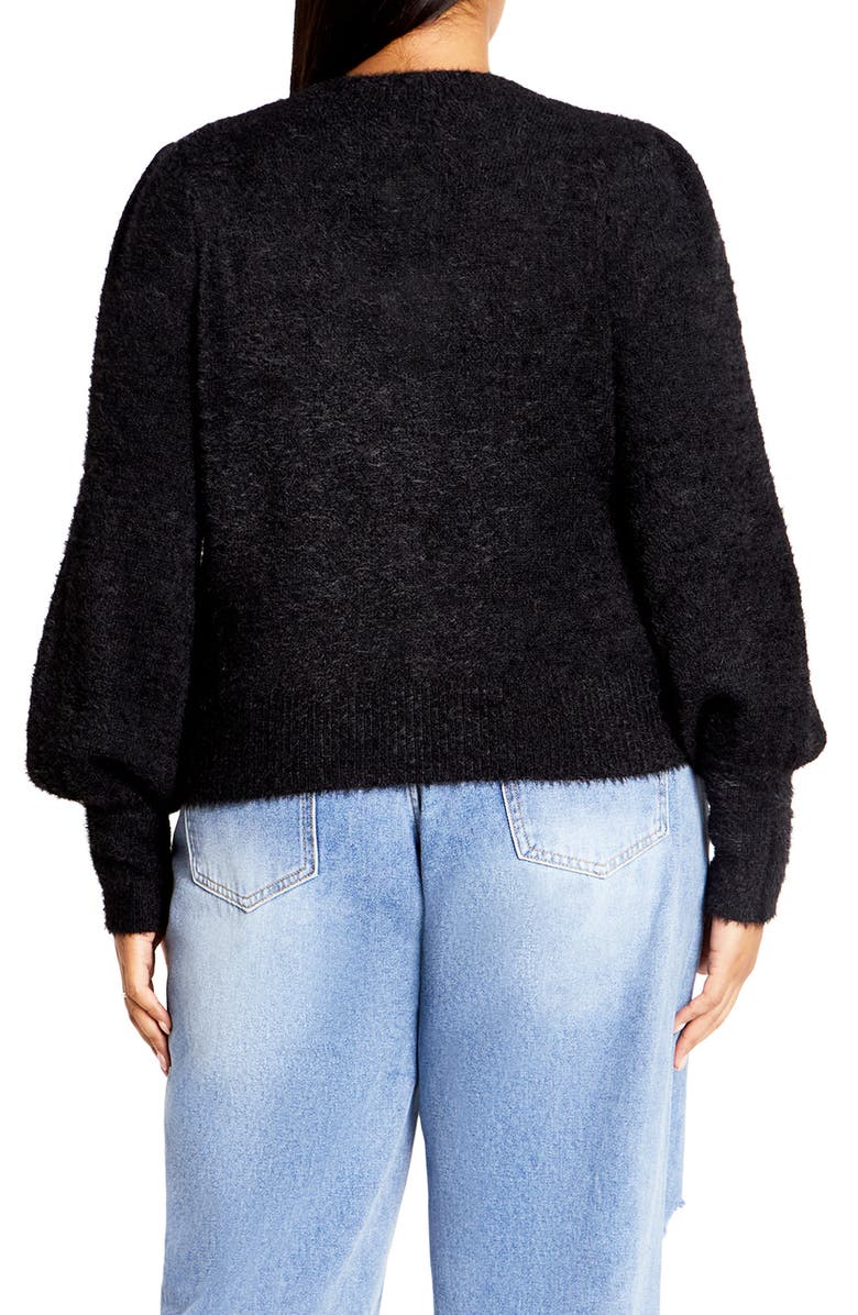 City Chic Fluffy Cardigan, Alternate, color,