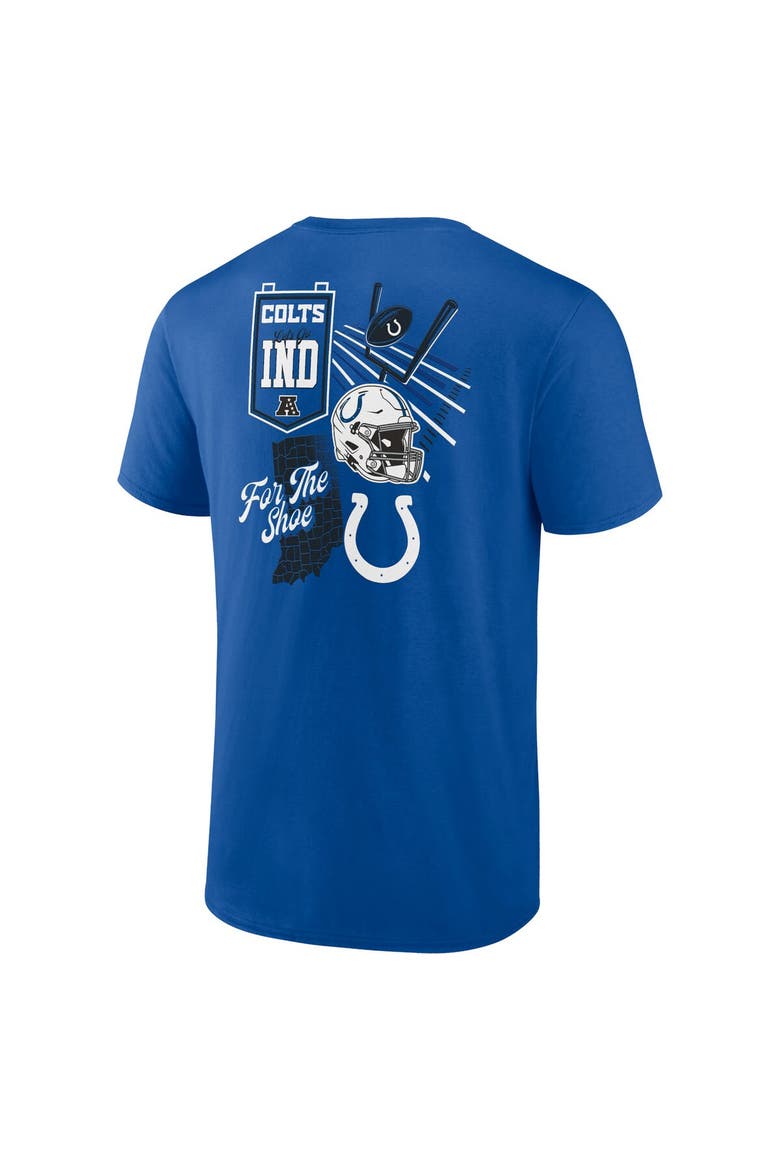 Men's Fanatics Branded Royal Indianapolis Colts Split Zone T-Shirt, Alternate, color, Royal