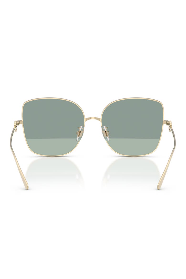 60mm Oversize Butterfly Sunglasses, Alternate, color, GOLD / SHARP TINTED GREEN