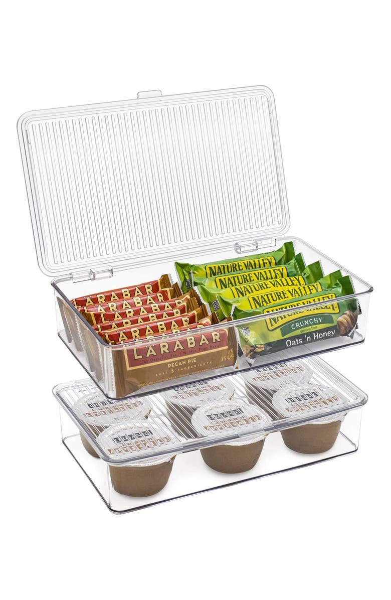 SORBUS 2-Pack Storage Organizers with Lids, Main, color,