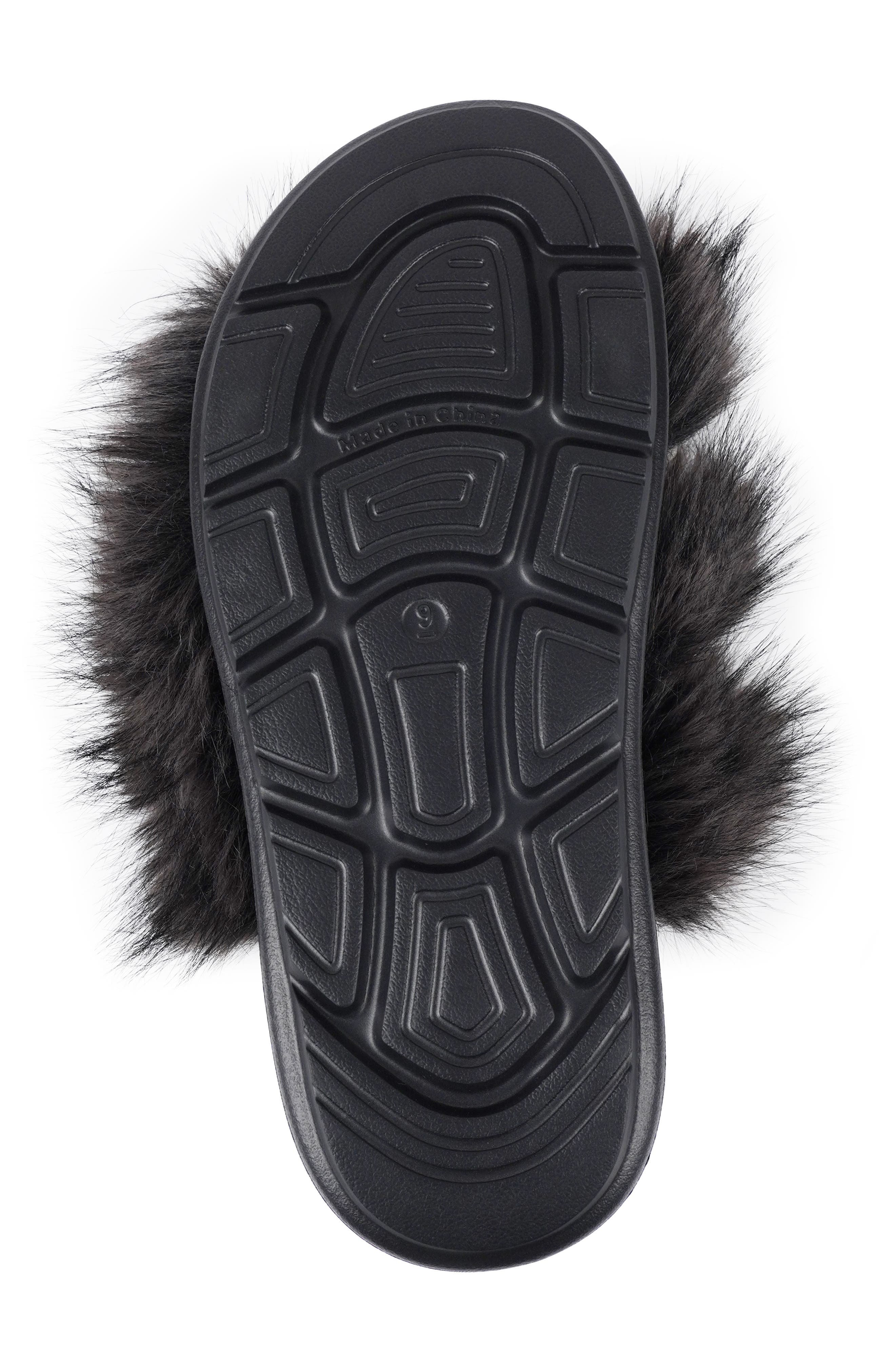 ZIGI Fire Faux Fur Platform Sandal, Alternate, color, Black