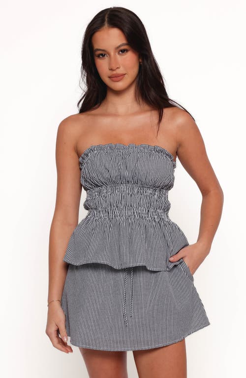 Petal And Pup Petal & Pup Luna Strapless Peplum Top & Skirt Set In Gray