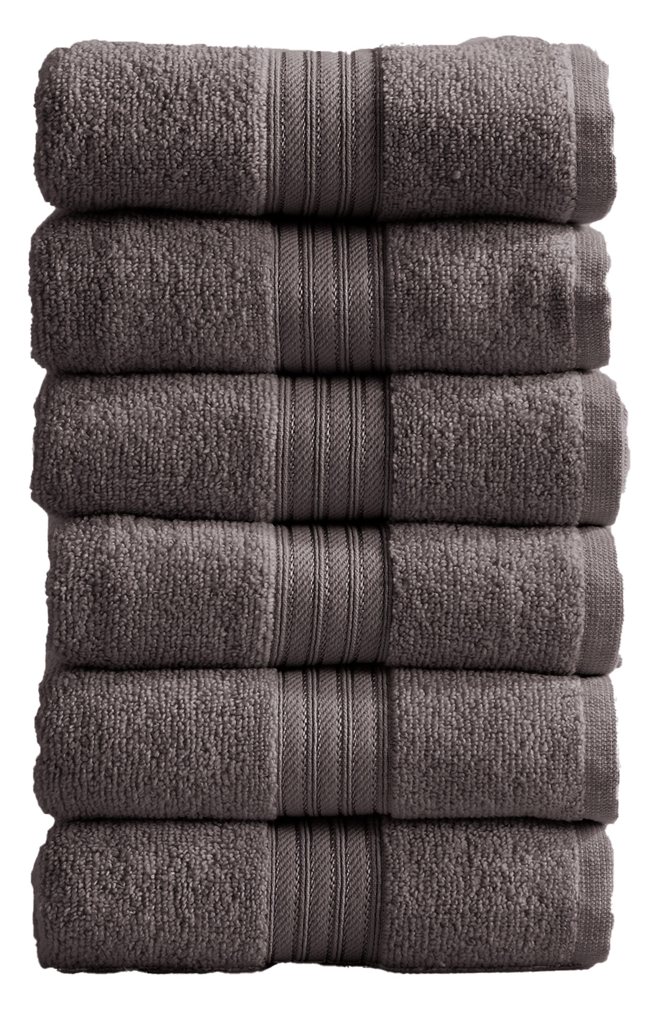 Woven & Weft Quick-Dry Cotton 6-Pack Hand Towel Set