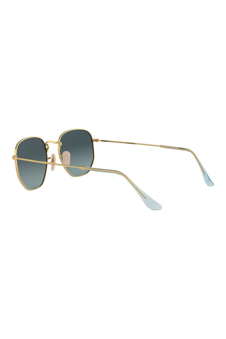51mm Geometric Sunglasses, Alternate, color, GOLD/ BLUE GRADIENT