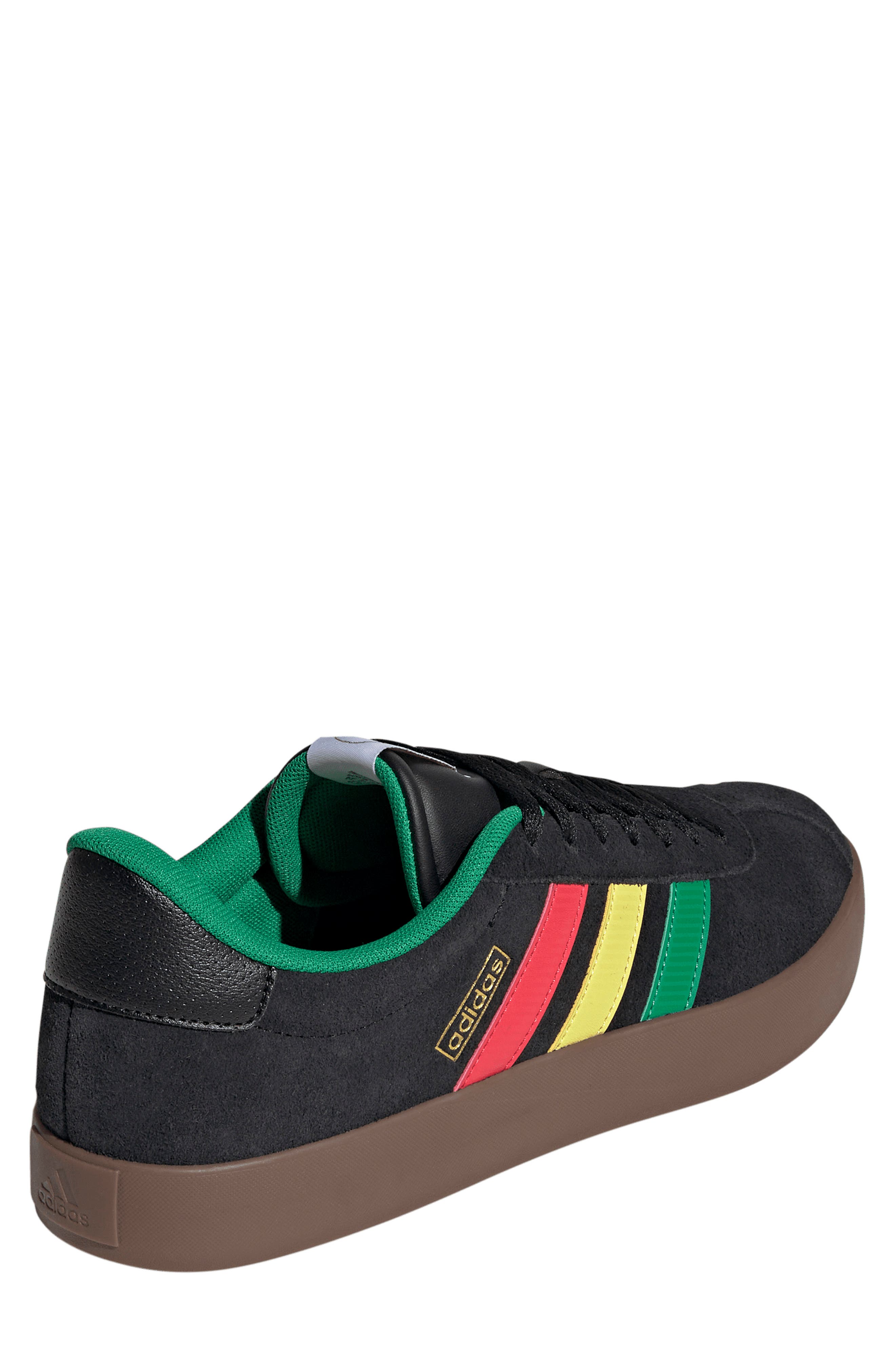 adidas VL Court 3.0 Sneaker, Alternate, color, Core Black/ Green/ Pure Ruby