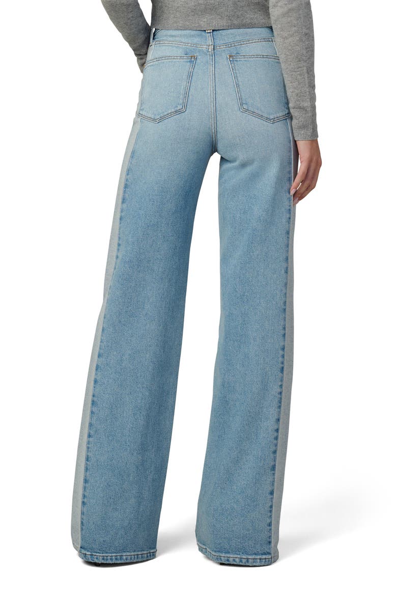 The Mia Pieced Two-Tone High Waist Wide Leg Jeans, Alternate, color, PATIENCE